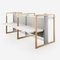 Doppelter modularer Schreibtisch