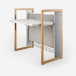 Ein einzelner Schreibtisch