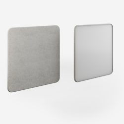 Gepolsterte Auflage auf doppelten Schreibtischen