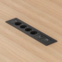 Elektrifizierung für Schreibtische schwarz