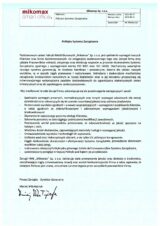 Zobacz Certyfikat Polityka jakości i środowiska Polityka jakości i środowiska - Miniaturka Certyfikatu