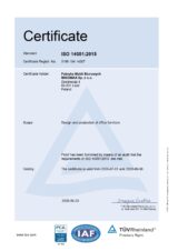 ISO 14001:2015 - Thumbnail of the Certificate